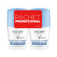 Pachet  Deodorant roll-on mineral fără săruri de aluminiu 48h, 50 ml + 50 ml, Vichy