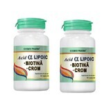 Pachet Acid Alfa Lipoic Biotina Crom, 30 capsule (1+1), Cosmopharm