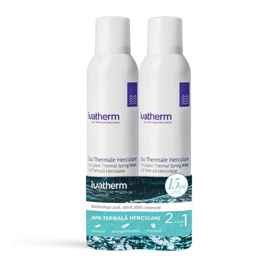 Pachet Apa termala Herculane spray, 200 ml + 200 ml, Ivatherm recenzii