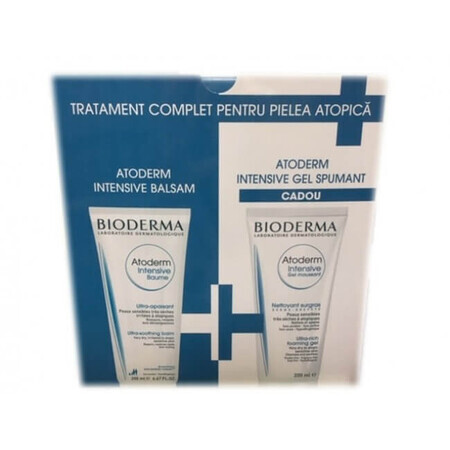 Pachet Balsam Atoderm Intensive, 200 ml + Gel spumant Atoderm Intensive, 200 ml, Bioderma