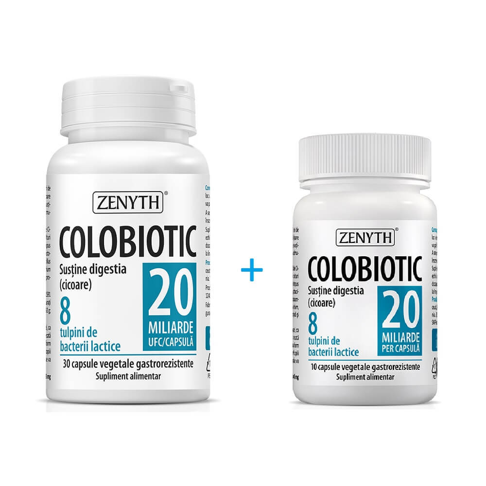 Pachet Colobiotic, probiotic 20 miliarde, 30 + 10 capsule, Zenyth Vitamine si suplimente
