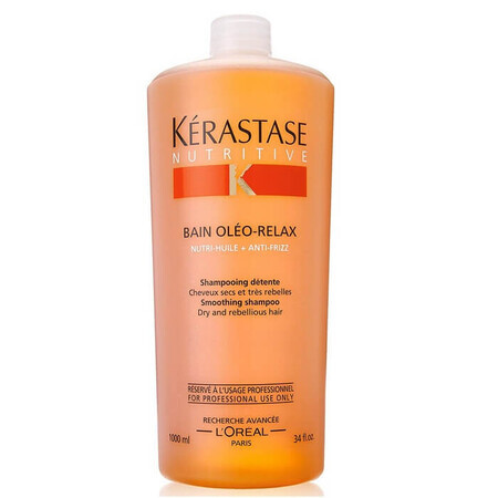 Shampoo per capelli secchi e ribelli Nutritive Bain Oleo Relax, 1000 ml, Kerastase