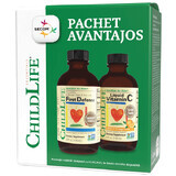 Pachet First Defense Sirop Childlife Essentials, 118.5 ml + Vitamina C pentru copii Childlife Essentials, 118.50 ml, Secom