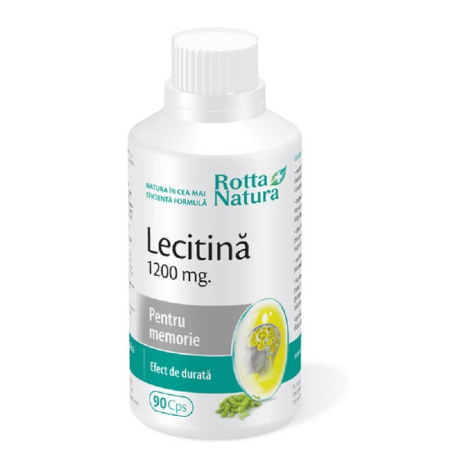 Pachet Lecitină 1200 mg, 90 capsule + 30 capsule, Rotta Natura