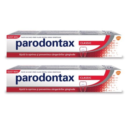 Pachet Pastă de dinți Classic Parodontax, 75 ml + 75 ml, Gsk