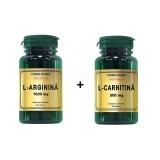 Pachet Premium L-arginină 1000 mg, 60 tablete + Premium L-Carnitină 500 mg, 30 tablete, Cosmopharm