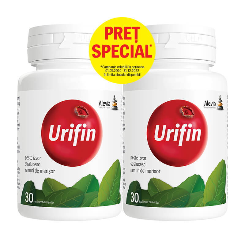 Pachet Urifin (1+1 pret special), 30 comprimate, Alevia Vitamine si suplimente