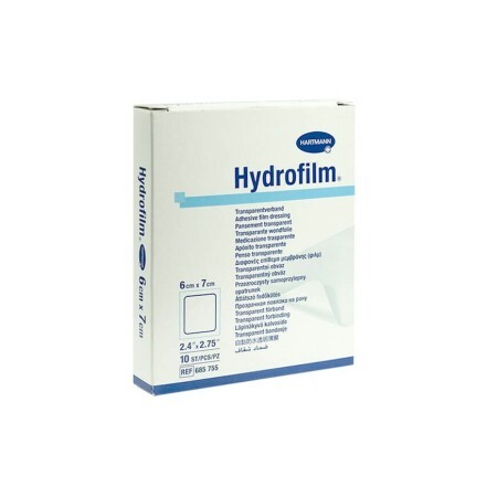Pansament transparent Hydrofilm, 6x7 cm (685755), 10 bucăți, Hartmann
