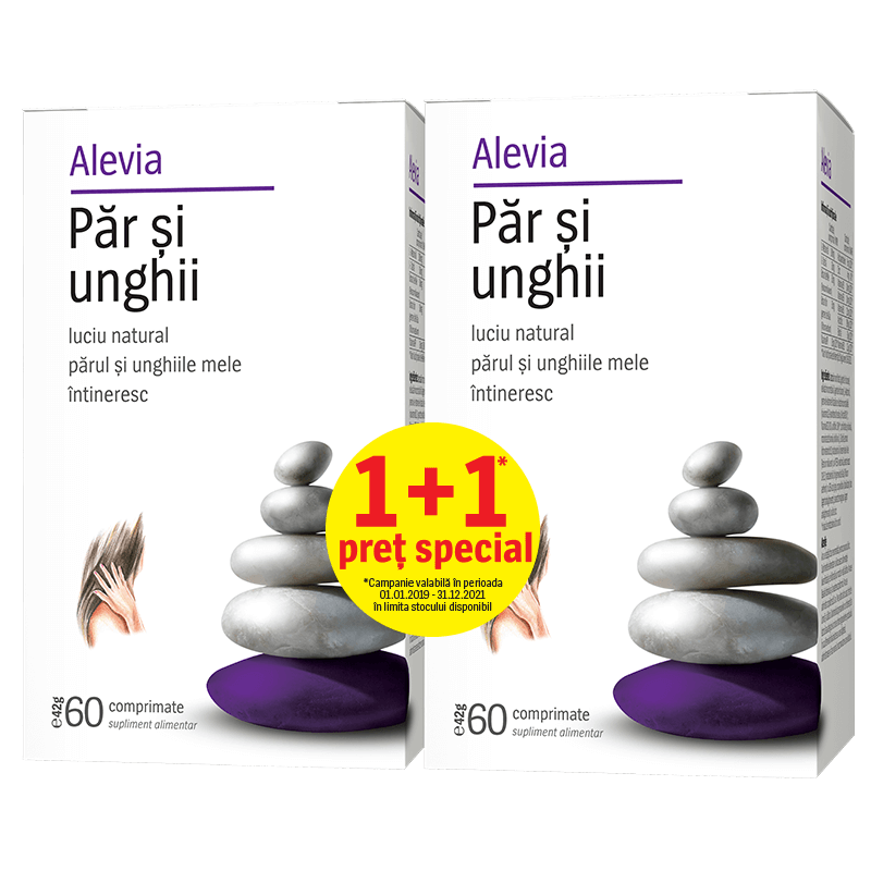 parasinus penta 12 comprimate pret Păr și unghii, 60 comprimate, Alevia (1+1 pret special)