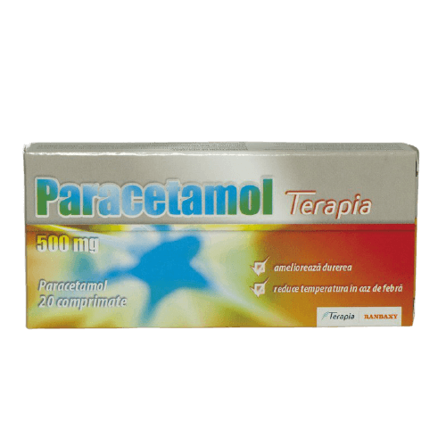 Paracetamol 500 mg, 20 comprimate, Terapia