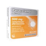Paracetamol Accord 500 mg, 20 comprimate efervescente, Accord Healthcare