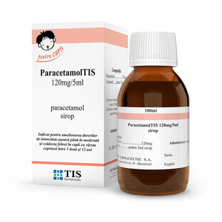 Paracetamol Tis 120 mg/5 ml, 100 ml, Tis Farmaceutic