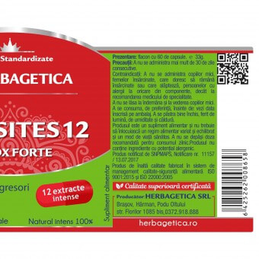 Parasieten 12, 120 capsules, Herbagetica