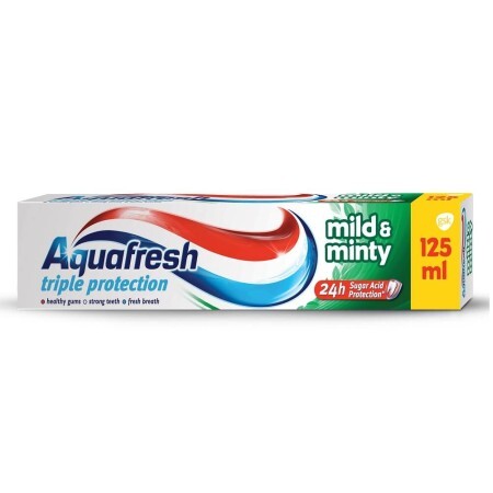 Pastă de dinți 3 Mild & Minty Aquafresh, 125 ml, Gsk