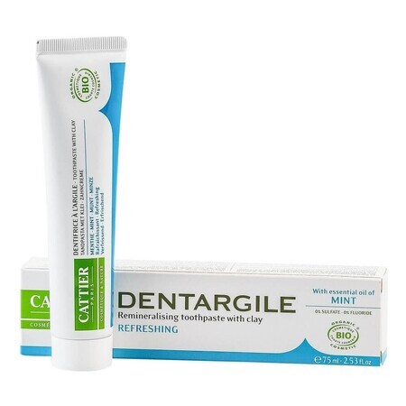 Pasta de dinti Bio cu argila si menta Dentargile, 75 ml, Cattier