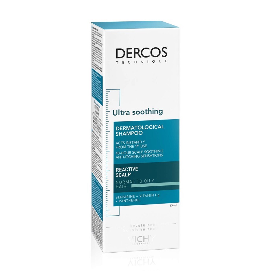 Vichy Dercos Șampon ultra calmant pentru păr gras și normal 200 ml