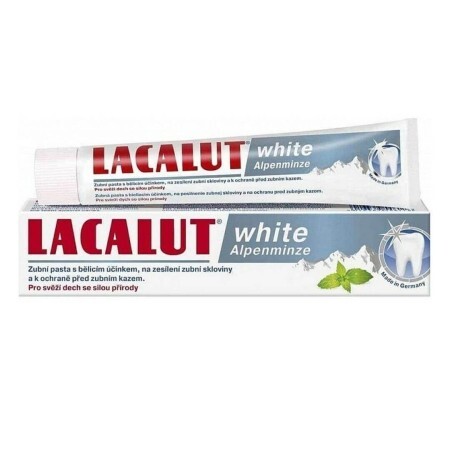Pastă de dinți medicinală Lacalut White Alpenminze, 75 ml, Theiss Naturwaren