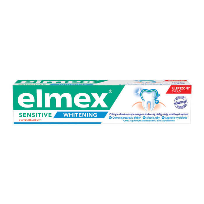 19909 pasta de dinti pentru albire sensitive whitening 75 ml elmex 1