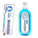 Pastă de dinți Repair & Protect Sensodyne, 75 ml + Apă de gură Cool Mint Sensodyne, 500 ml, Gsk