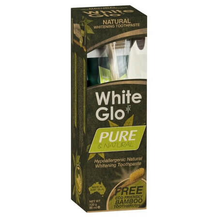 Pastă de dinți White Glo Pure & Natural, 85 ml, Barros Laboratories