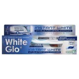 Pasta de dinti White Glo Instant White + Periuta de dinti, 150g, Barros Laboratories