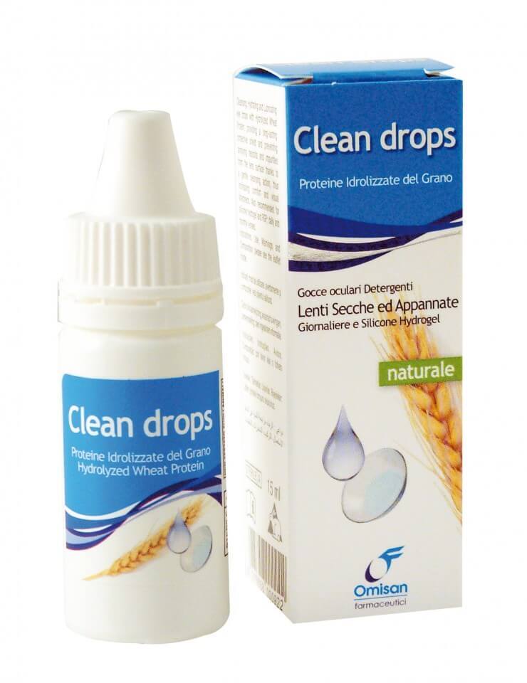 Picături oculare cu proteine de grâu, Clean Drops, 15 ml, Omisan Farmaceutici