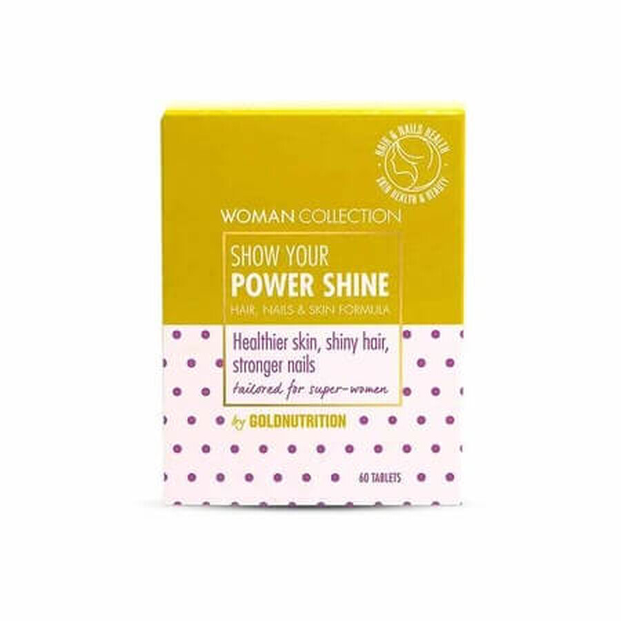 Power Shine Woman Collection, Par, Unghii, Piele, 60 tablete, Gold Nutrition