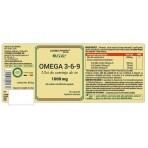 Premium Omega 3-6-9 1000mg Ulei semințe de In, 60 capsule, Cosmopharm
