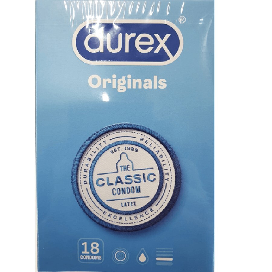 Prezervative Classic, 18 bucăți, Durex