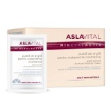 Pudra de argila pentru tratamente cosmetice Aslavital Mineralactiv, 10 plicuri x 20 g, Farmec