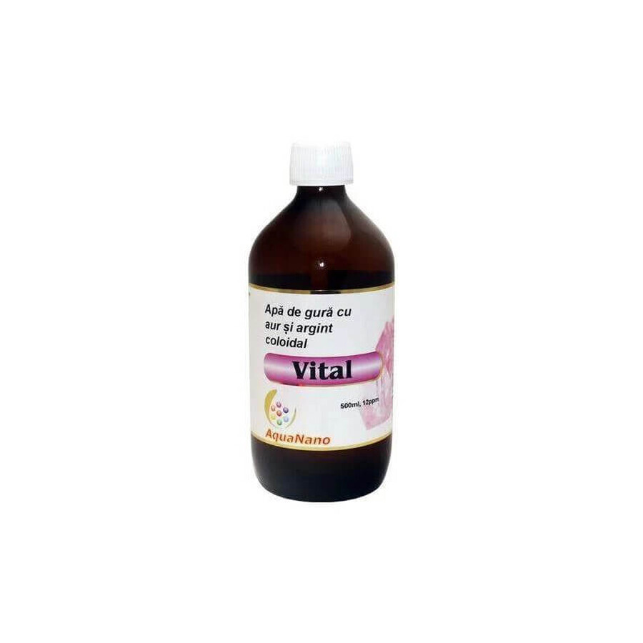 Mundspülung mit Silber und kolloidalem Gold Vital 12 ppm AquaNano, 500 ml, Sc Aghoras Invent