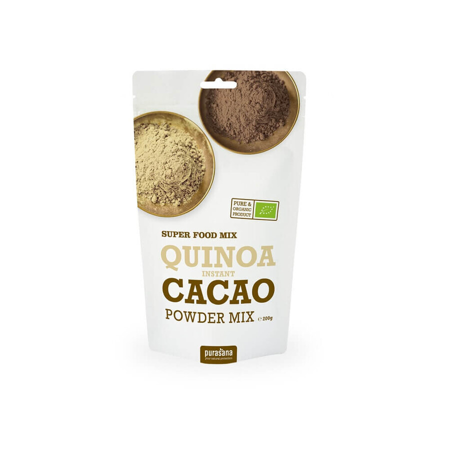 Quinoa cu cacao si lucuma instant, 200 g, Purasana