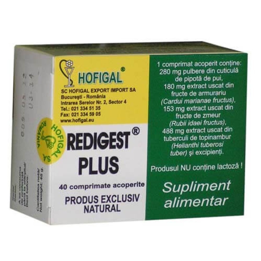 Redigest Plus, 40 comprimate, Hofigal recenzii