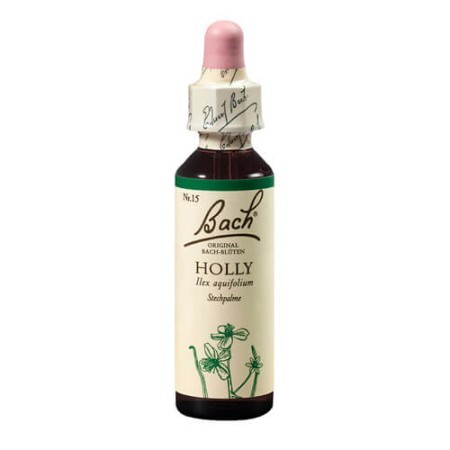 Remediu floral picaturi ilice Holly Original Bach, 20 ml, Rescue Remedy