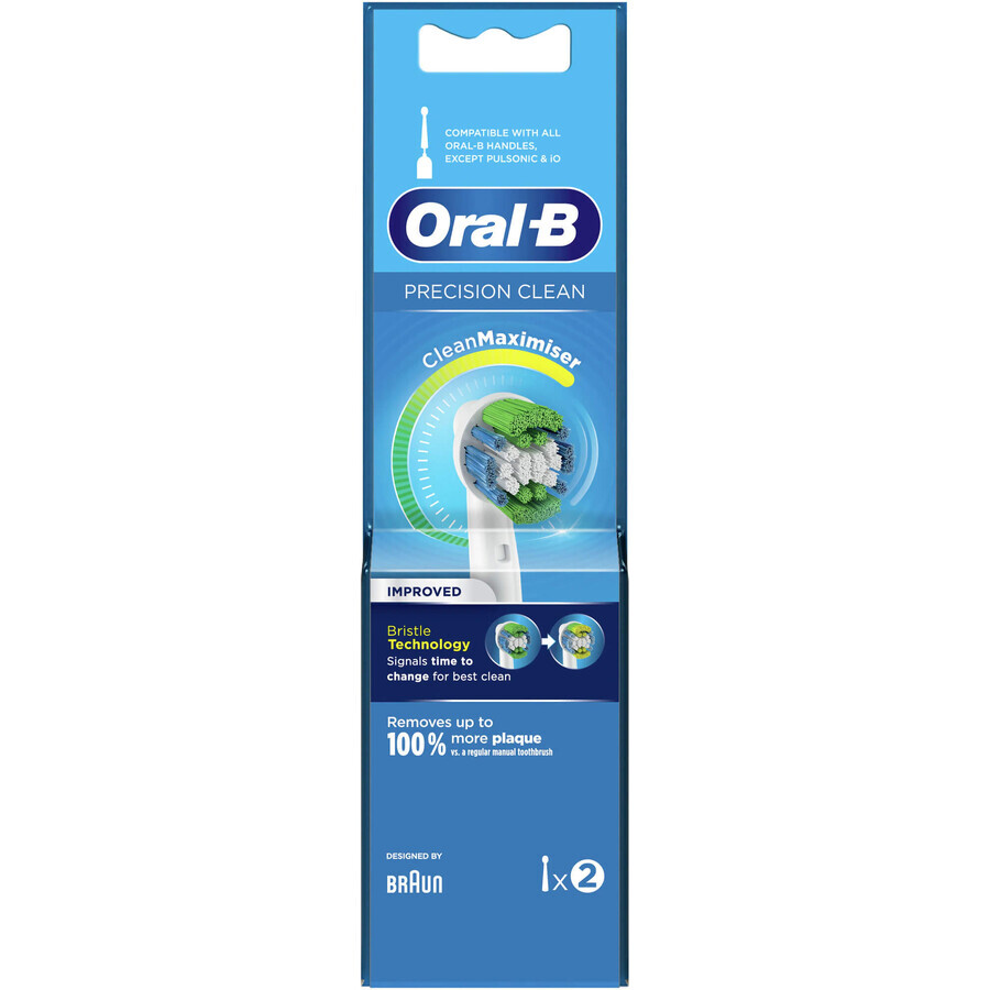 Spazzolino elettrico di ricambio Braun Precision Clean, 2 pezzi, Oral-B