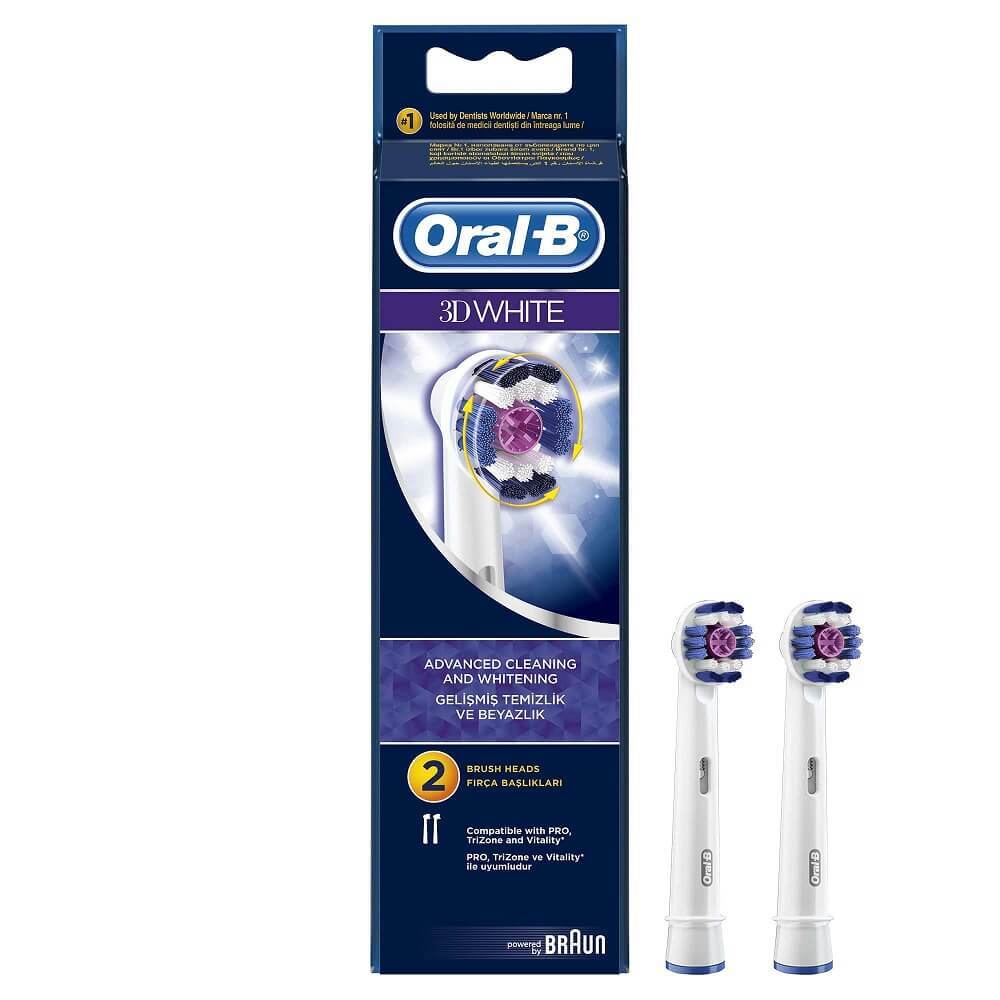 Rezerve periuța electrică 3d white, 2 buc, Oral B Frumusete si ingrijire