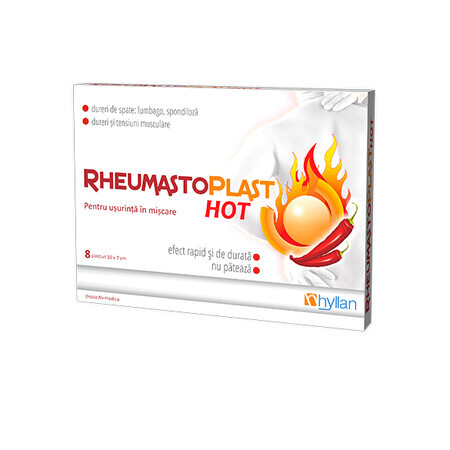 Rheumastoplast Hot, 8 plasturi, Hyllan