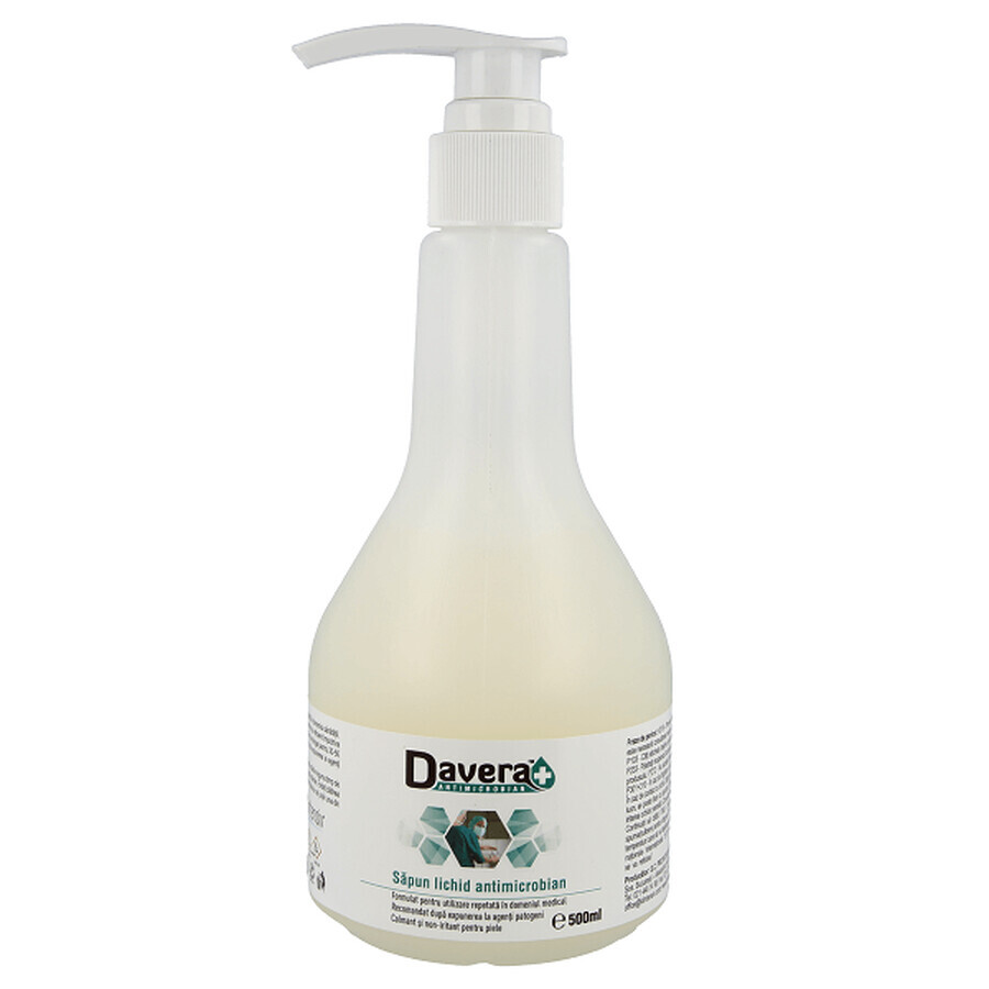 Săpun lichid antimicrobian Davera, 500 ml, Klintensiv