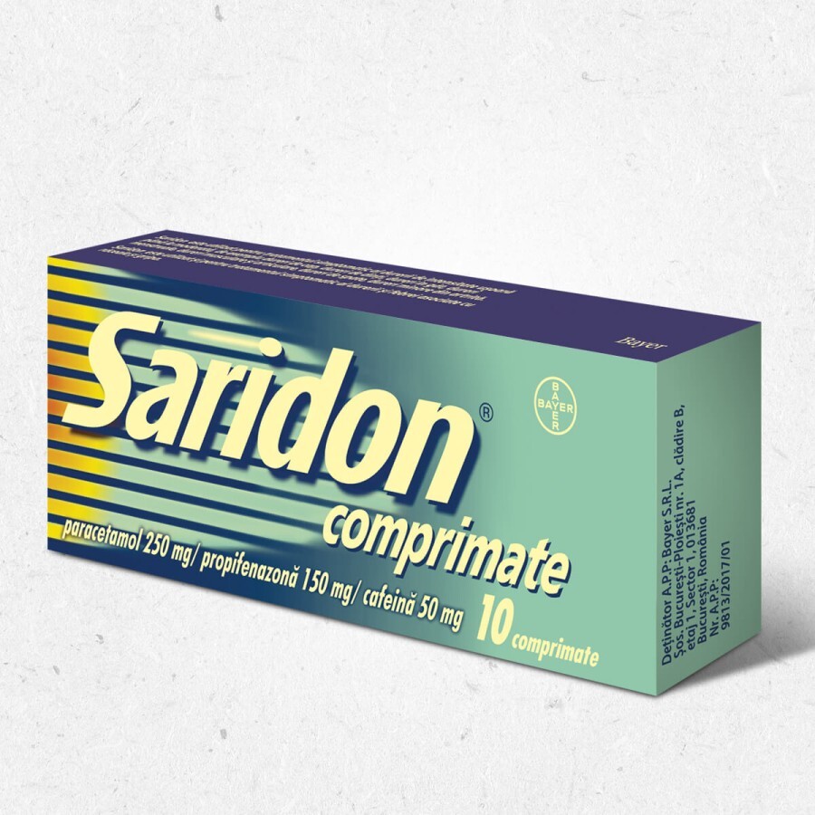 Saridon, 10 comprimate, Bayer