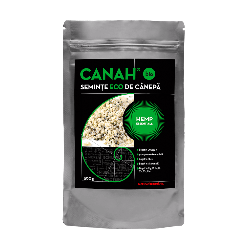 Seminte Bio de Canepa, 500 g, Canah