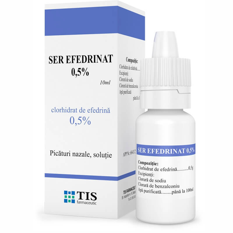 Ser efedrinat picături nazale 0.5%, 10 ml, Tis Farmaceutic