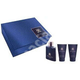 Set Apa de toaleta Uomo Logomania, 50 ml + Gel de dus, 30 ml + After Shave balsam, 30 ml, Trussardi