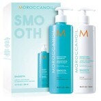 Set Duo Smooth Sampon 500ml + Balsam de par, 500ml, Moroccanoil