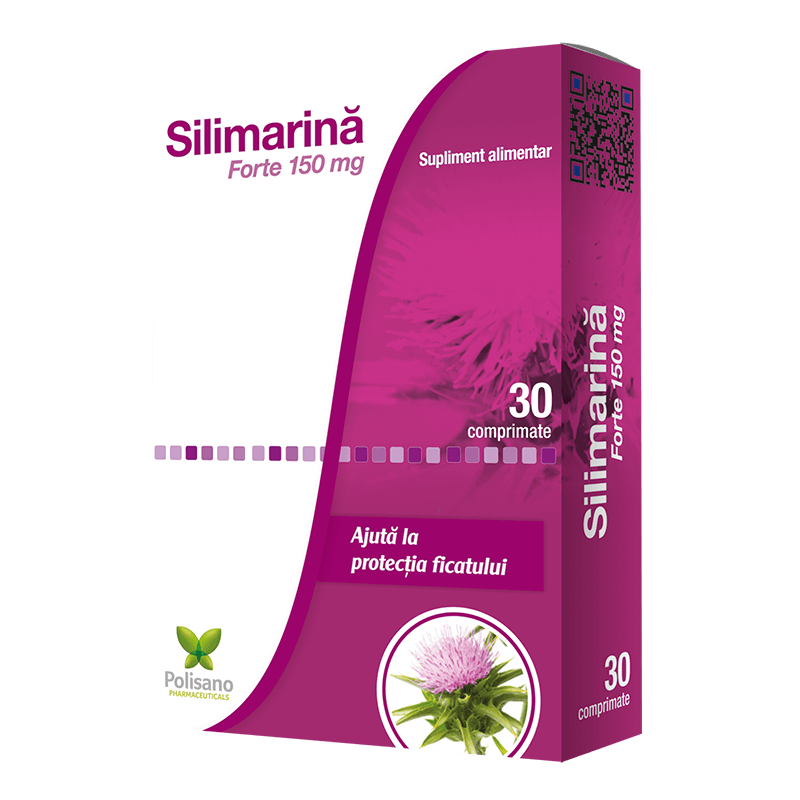 Silimarină Forte 150mg, 30 comprimate, Polisano Pharmaceuticals Vitamine si suplimente