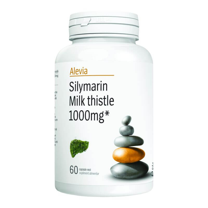 Silymarin Milk thistle 1000mg, 60 comprimate, Alevia