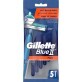 Aparate de ras de unica folosinta Gillette Blue 2 Plus, 5 bucati, P&amp;G