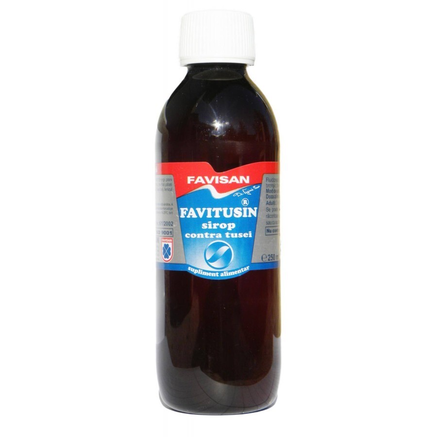 Sirop contra tusei Favitusin, 250 ml, Favisan