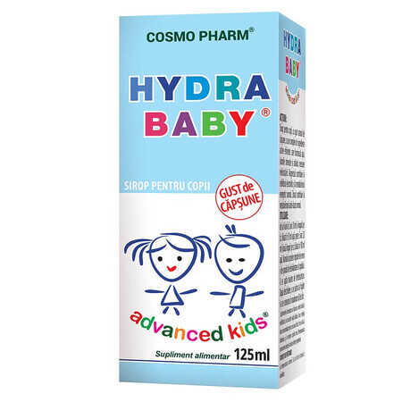 Sirop cu gust de căpșune pentru copii Hydra Baby Advanced Kids, 125 ml, Cosmopharm