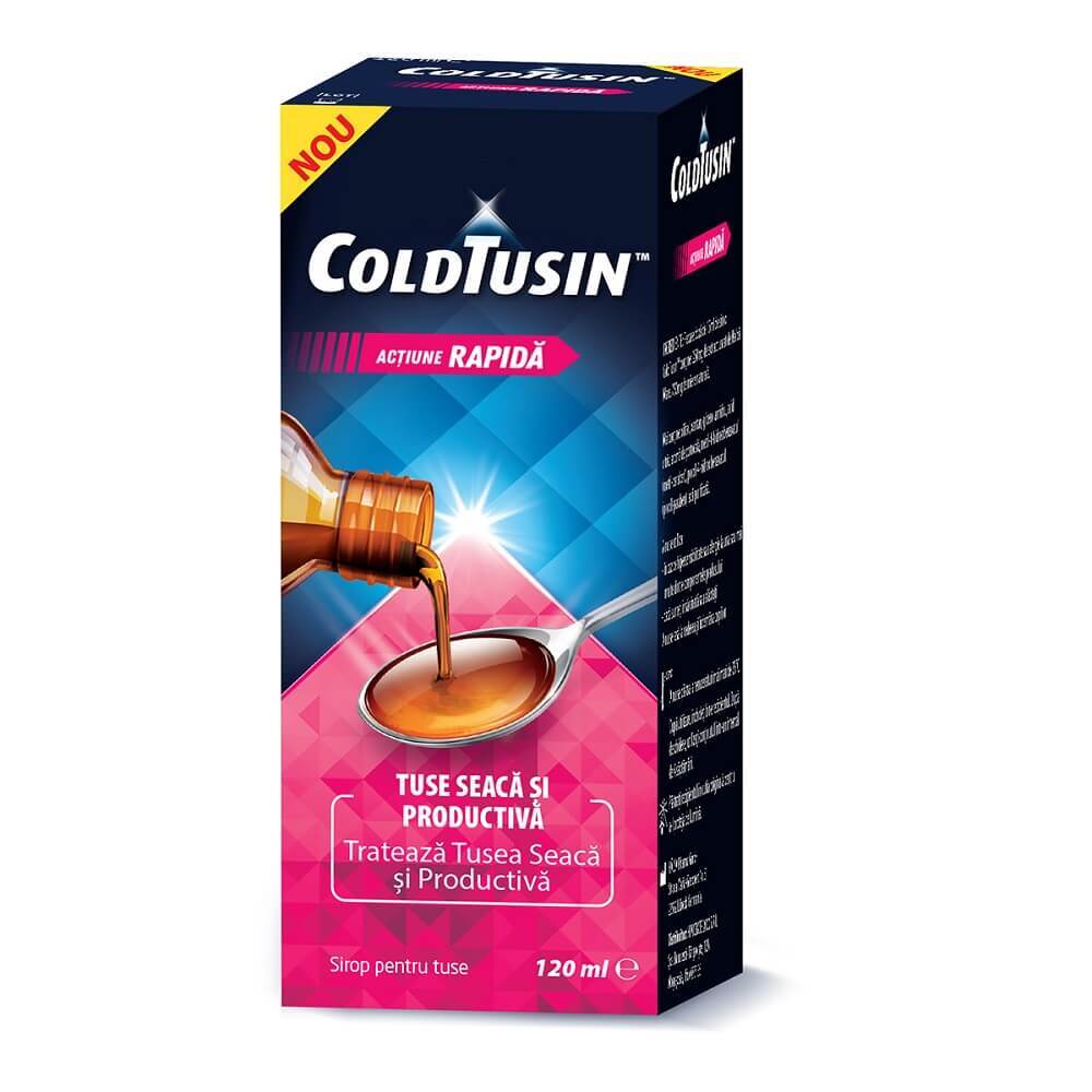 sirop de tuse cu codeina fara prescriptie Sirop de tuse cu ingrediente naturale Coldtusin, 120 ml, Perrigo