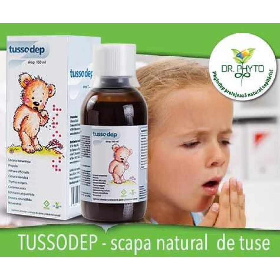 Sirop de tuse pentru copii Tussodep, 150 ml, Dr. Phyto